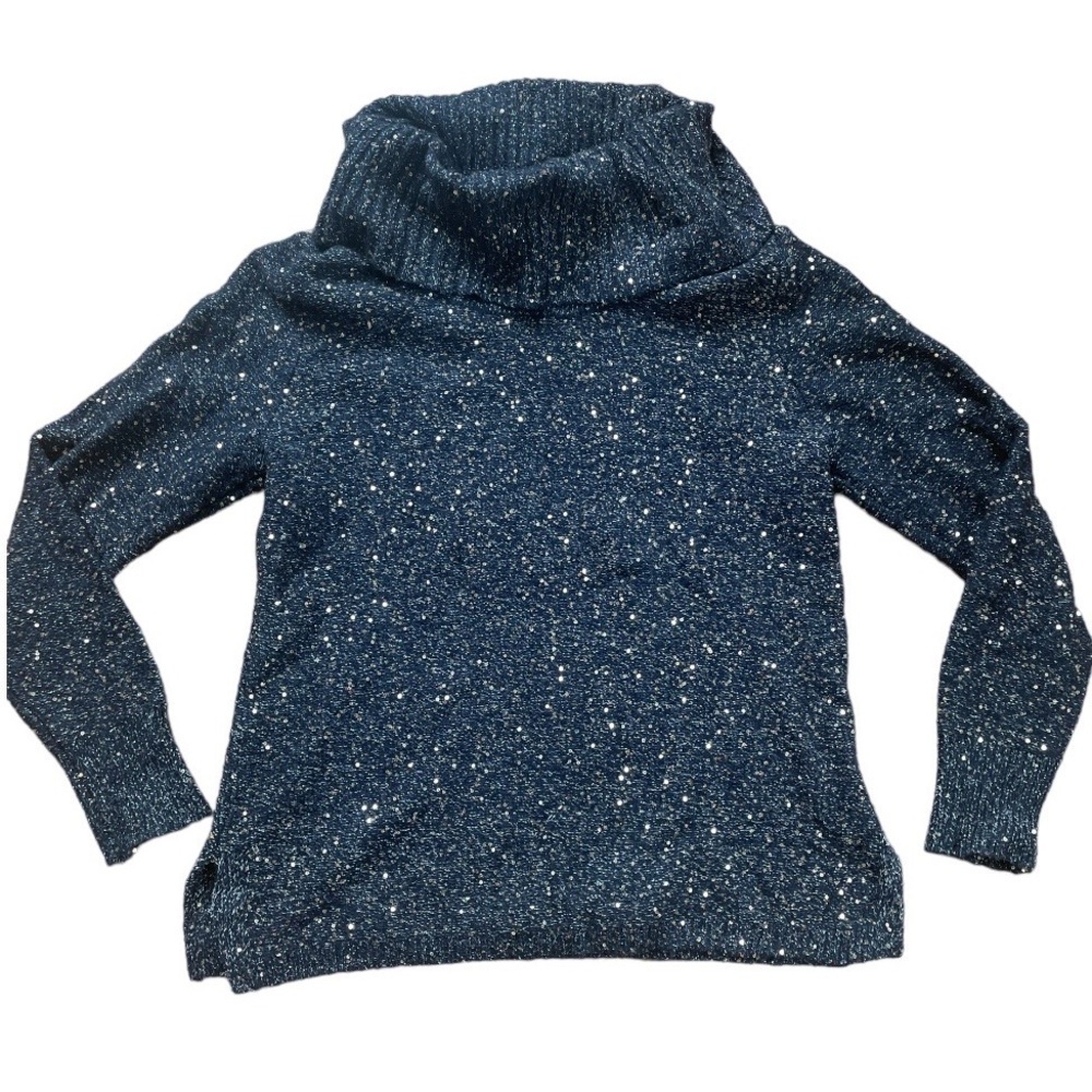 Ruby Rd. Lightweight Black Sweater With Gold Sequins Size MP